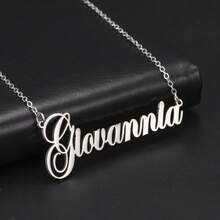 Customized Name Necklace, Personalized Handwritten Letter Pendant, Stainless Steel Material, Men's Chain Necklace, Valentine's Day Gift, Mother's Day Gift, Easter Gift - Multicolor 2 - View 4