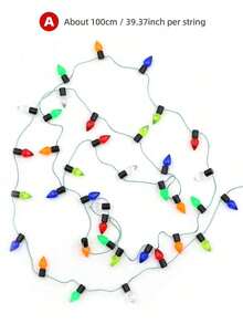 1m Doll House Mini Lights String: 1/12 Scale Miniature Simulation Lights, Suitable For New Year, Easter, Holiday Celebrations, Party Decorations, Scene Models (Light Color Random). PS: This Is A Mini Light String Decoration, Without Lighting Function. - Multicolor - View 14