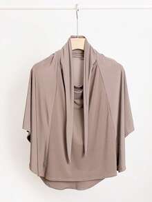 1pc Women's Convenient Tie-Up Muslim Hijab Prayer Jilbab Face Cover Underscarf, Dual-Use For Daily Wear Hijab Outfit - Multicolor - View 10