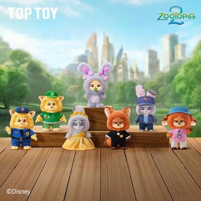 Miniso ズートピア 新しい旅 ぬいぐるみブラインドボックス、ジュディ・ホップス＆ニック・ワイルド映画グッズフィギュアペンダント