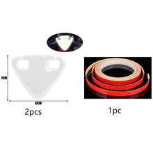2个高亮TPU自行车反光片三角形便携式反光片和1张1*8厘米反光贴纸，适用于自行车装备和自行车配件 - 彩色 - 查看 13