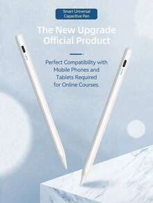 通用二合一触控笔智能铅笔绘图板笔，适用于电容式触摸屏，兼容所有安卓手机，也适用于iPad/安卓手机和平板电脑，书写流畅，充电迅速，高精度高灵敏度电容式触控笔，适用于iOS平板电脑，通用兼容市面上95%的触摸屏设备，包含替换笔尖和充电器。 - 白色 - 查看 4