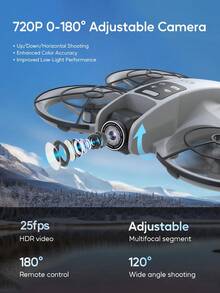 AXNEN K200 MAX 4-Axis Drone With 720P Dual Cameras - Brushless Motors, Real-Time FPV, Optical Flow Hovering And Smart Obstacle Avoidance, Large Screen Remote Controller (With Speed Adjustment), Ideal Halloween And Christmas Gift For Beginners