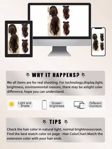 Banana Clip Claw Ponytail Extensions Hair Synthetic Ponytail,Synthetic Hair Bun Ponytail Hair Piece, Claw Clip Bun Hair Clip, Synthetic Fake Buns Hairs Extensions, Hair Accessories For Women Daily Wear - Multicolor - View 6