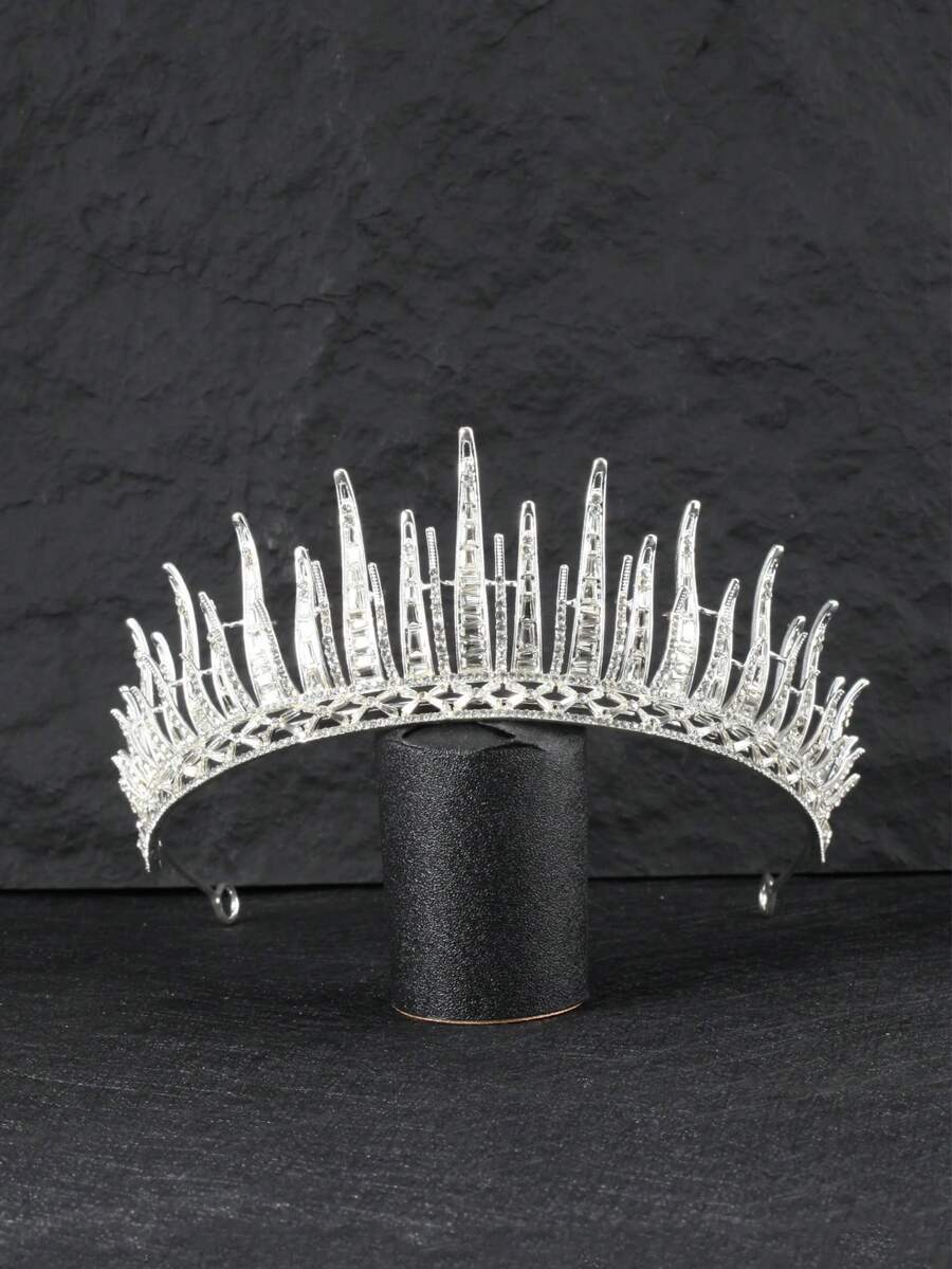 1pc Elegant & Luxurious Crown, Hollow Design, Bridal Wedding Dress Accessory, Suitable For Gifts, Weddings, Birthdays, Banquets & Parties