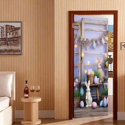 Påsktemabakgrund påskägg - kanin - används som dekoration för påskfestfotografi, halldekoration, festdekorationsbanderoll, polyestermaterial