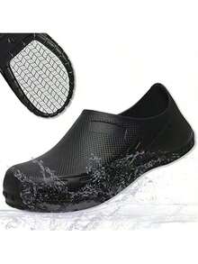 Zapatos para Chef Antiderrapante,Zapatos de Cocina para Mujer y Hombre,Impermeables, Aceite, Ultra Confort Goma EVA,Calzado de Chef Adecuado para Cocina Electricista Médico Enfermera,Negro - Negro-38 - Ver 7