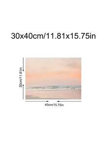 1件高品質海洋衝浪印花，極簡加州海灘藝術，粉色暮色海濱繪畫，適合臥室、客廳、宿舍，牆面藝術、牆面裝飾、家居裝飾、房間裝飾，畫布牆面藝術，海報，附框牆面藝術，可選框 - 彩色 - 查看 23