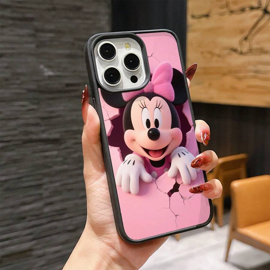 Mickey Mouse Clubhouse Character Patterned Phone Case Featuring A Joyful Design. Mickey Mouse, Minnie Mouse, Donald Duck, Daisy Duck, Goofy Dog, Compatible With IPhone 17, 17 ProMax, 17 Pro, 17 Air, 16, 15, 14, 13, 12 Pro 11 XsMax Xs Xr X And Galaxy Models, With Shockproof Protection And Magnetic Case. A Fun Gift For Disney Fans ,Mickey Fans, Family, Friends, Birthdays, Holidays, And Special Occasions. A Delightful Addition To Your Phone Accessories. - 黑色 - 查看 1