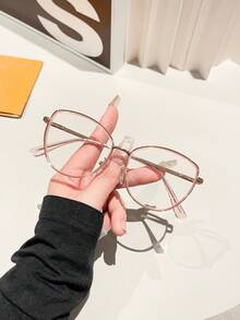 Cat Eye Versatile No-Makeup Fashion Non-Prescription Glasses - A - View 11