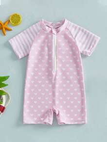 Baby Girls Beachwear - Coral Pink - View 1