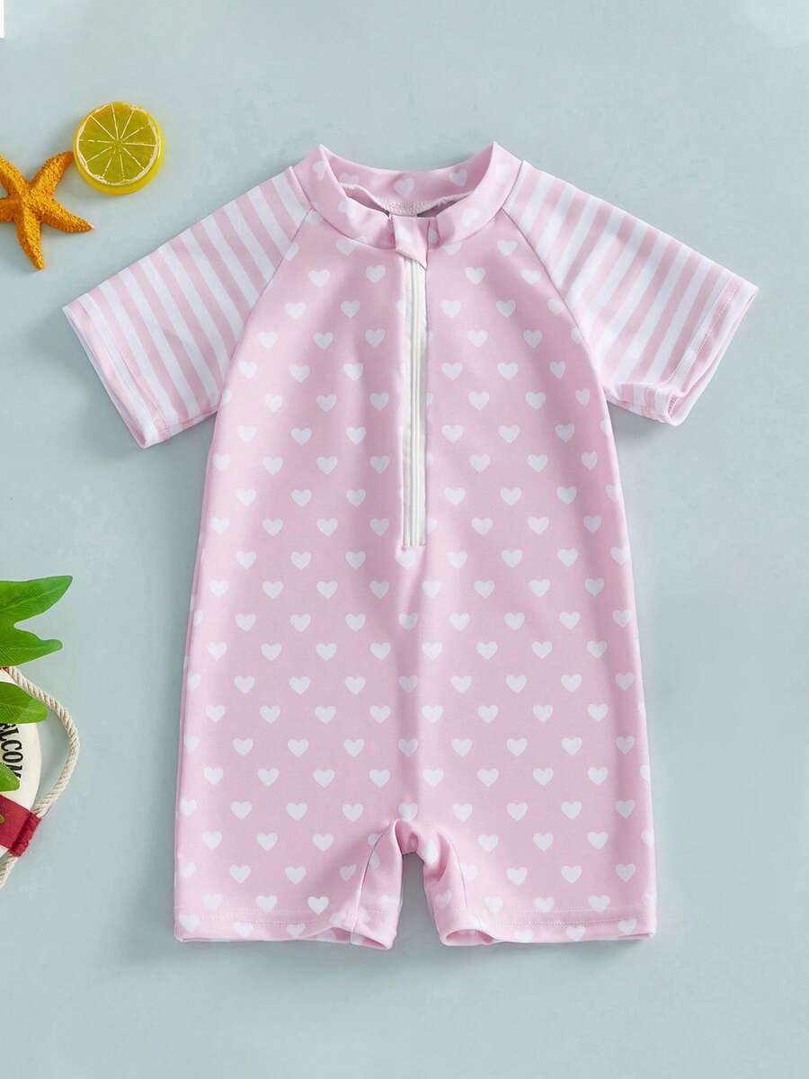 Baby Girls Beachwear - Coral Pink - View 1