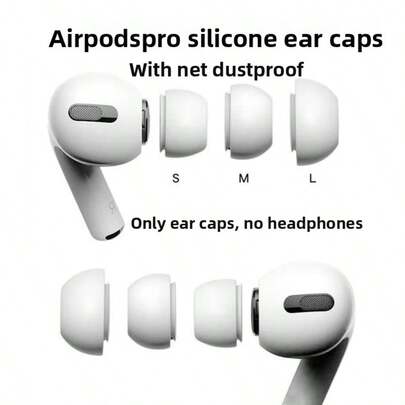 1-4 Pairs Silicone Earphone Tips, Compatible With Apple Pro 1/2, Anti-Slip Replacement Eartips, Soft Silicone Earphone Accessories, Compatible With Apple Pro 1/2