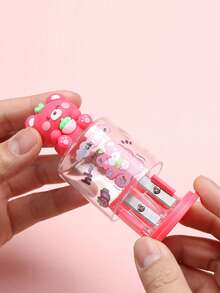 Mini Pencil Sharpener, Manual Rotary Pencil Sharpener For Students, Girls, Durable Pencil Sharpener For Boys - Multicolor - View 4