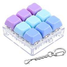9-In-1 Mini Keyboard Stress Relief Toy With Keychain, Finger Pressing Toy With Decompression Button, Suitable For Adults To Relieve Stress And Kill Time - Multicolor - View 12