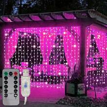 1pc 8 Modes USB Powered Atmosphere Light String, Decoration For New Year, Valentine's Day, Wedding, Bedroom, Birthday, Holiday Party, Indoor Window (Remote Control Batteries Not Included) - USB Curtain Light - View 17
