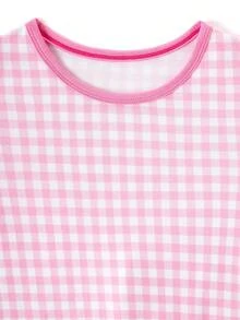 MOSSRIVER Girls Bamboo Pajamas - Soft Easter Bunny & Carrot Print Long Sleeve Sleepwear - Gift Idea, All Seasons - 淺粉色 - 查看 5