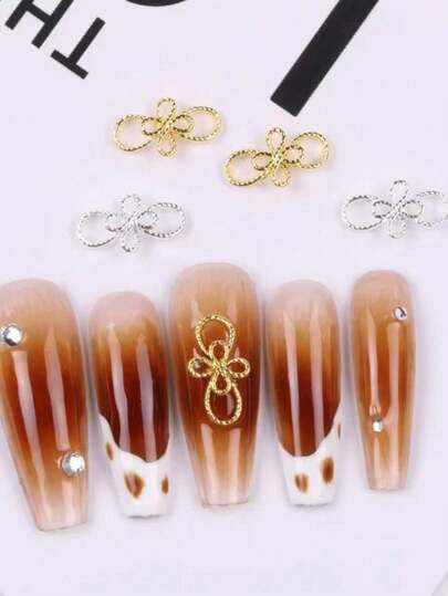 4pcs Trending Nail Art Decor New Bowknot Nail Jewelry Nail Accessories