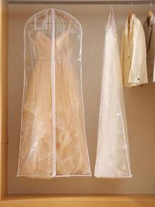 1pc Long Wedding Dress Dust Cover Bag, Bridal Gown Storage Bag - Multicolor - View 5