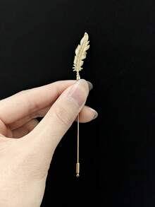 Luxury Glossy Feather Brooches - Creative Pins For Women Unisex Casual Party Jewelry Accessories / Friends Gifts Badges Decoration - Feather - View 4