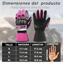 Guantes Clidos De Invierno para Motocicleta,Impermeable, Resistente al Viento - amarillo fluorescente+m - Ver 7
