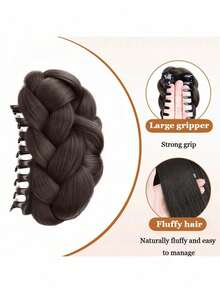 4-Inch Synthetic Hair Bun, Claw Clip Hair Bun, Synthetic Hair Bun Hairpiece, Suitable For Women To Wear Daily Hair Bun Hairpiece