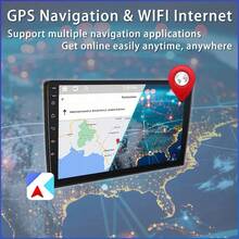 9" Double Din 2+64G Android 14 Car Radio With Wireless CarPlay & Android Auto, HD Touchscreen, FM Radio, Steering Wheel Control, Multi-Language, Compatible With IPhone/ Android Smartphones - Audio System Head Unit - 2+64G+CarPlay+Camera - View 6