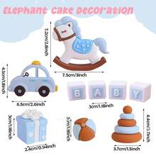 摇摇马蛋糕装饰摆件，性别揭晓蛋糕装饰摆件，人偶蛋糕装饰摆件，男孩或女孩迎婴派对用品，小熊主题派对装饰，适用于性别揭晓派对、欢迎派对、生日派对、迎婴派对、婚礼、周年纪念日等各种场合。让这匹可爱的小马蛋糕装饰摆件陪伴您度过快乐的一天。 - 彩色 - 查看 5