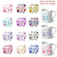 12pcs Set Mothers Day Colorful Flowers Picture Mug Stickers, Slim Glass Cup UV DTF Colorful Design High-Adhesive High Quality DIY Art Supplies For Art & Crafts Stickers Tumblers Happy Mothers Day - Multicolor - View 6