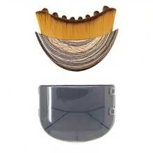 1 pieza Cepillo de masaje linfático, cepillo de belleza, cepillo de maquillaje, herramienta de masaje para la cara - Marrón - Ver 8