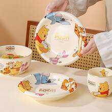 Disney Stitch Ceramic Tableware, Officially Licensed, High-End Stylish Cartoon Cute Bowl Plate Set, Couple Matching Dinnerware For Home Use - Multicolor - View 3