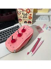 1PC Pink Creative Pencil Case, Multifunctional Pink Creative Organizer Bag, Makeup Bag, Pencil Pouch, Large Capacity Portable Stationery Storage Bag, Girls' Pencil Case, Perfect For School, Students, Travel, Desktop Organization, Stationery Storage Bag! Suitable For School, Travel, Desktop Organization, And More-Ideal For Students And Stylish Girls Alike. Perfect As A Back-To-School Gift For Kids, Valentine's Day Present For Besties, Or Birthday Gift For Classmates-Thoughtful And Practical. Lightweight And Portable With Compartmentalized Storage, This Little Gift Brightens Studies And Daily Life, Making Tidiness And Organization A Habit. - Hồng - Xem 6