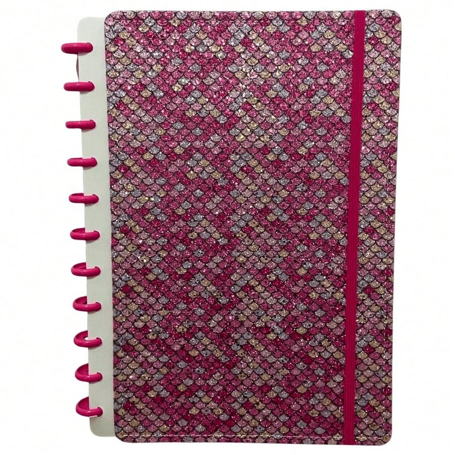 Smart Notebook A6 A5 B5 A4 Black Planner Diary Detachable Removable Discs Study Cover - 美人魚 - 粉紅色 - 查看 1