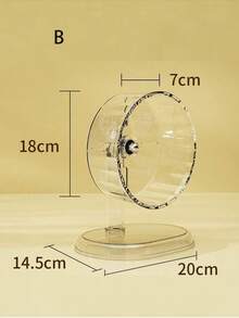 1 Set Hamster Gerbil Toy, DIY Acrylic Silent Running Wheel With Transparent Stand, Requires Assembly