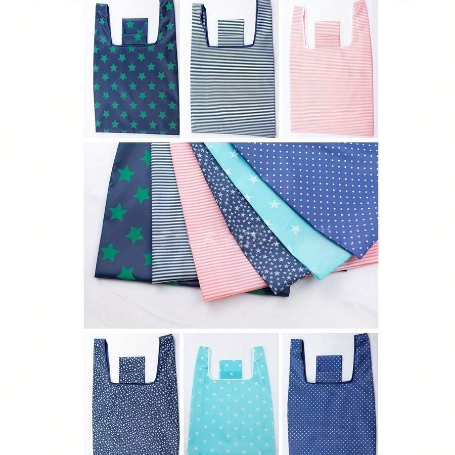 Enlarged Foldable Shopping Bag, Portable And Storable Bag, Hand-Held Bag - Multicolor - View 1