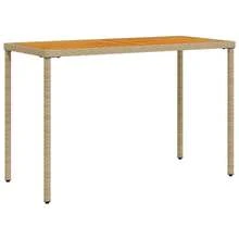vidaXL Mesa de jardín con tapa y madera de acacia beige 115x54x74 cm - Beis - Ver 2