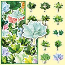 50张简约清新柚子叶装饰贴纸，传统文化祝福贴纸，可用于杯子、信封、书架等。 - 彩色 - 查看 3