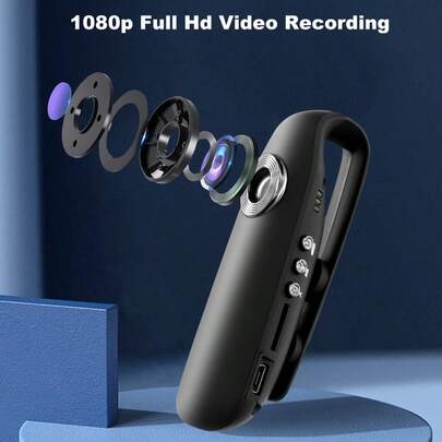 Mini Spy Camera 1080P Full HD Body Camera, Bike Camera Cycling Video Recorder With Motion Detection, 32GB Portable Wearable Camera For Office, Law Enforcement, Meeting, Bike, Hiking