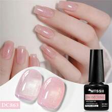 6pcs 7ml Nude Pink Jelly Crystal Gel Nail Polish Set Acrylic Translucent Nude With Sheer Ice Clear Effect Nail Glue Spring Summer Semi Permanent UV Gel Varnish Diy French Manicure Nail Art For Home Salon Gift For Women - 彩色 - 查看 4