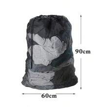 Extra Large 60cm X 90cm Solid Color Mesh Drawstring Laundry Bag, Tangle-Free Protective Clothing Storage Bag, Big Size Washing Net Bag - Multicolor - View 14