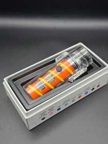 Encendedor de plasma recargable con brújula y linterna ideal para camping y senderismo. - Naranja - Ver 2