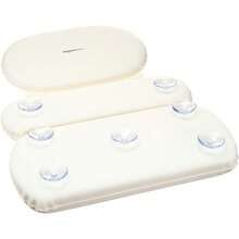 Bath Tub Neck Pillow With Suction Cups, Waterproof, 3 - Panel, - 3-panel - View 4