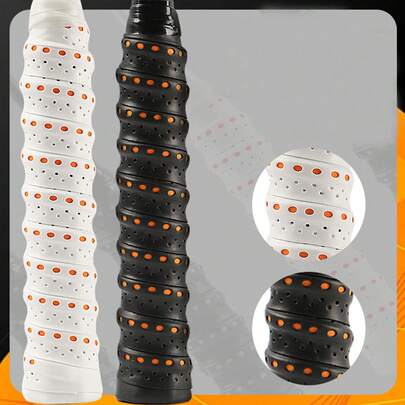 3 Pieces Of Two-Tone Dragon Bone Hand Glue - Universal For Badminton Rackets / Fishing Rods / Tennis Rackets! Coated With Perforated Design, Stretchable With Strong Adhesion, Non-Slip And Sweat-Absorbent, Enhances Grip Stability During Sports, Improves Ball Control