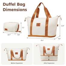 6件套行李箱套装，16/20/24/28英寸行李箱，ABS硬壳拉杆箱+2个旅行包，适合家庭度假、商务旅行、返校季和周末短途旅行。旅行包、行李箱、衣物收纳、邮轮旅行必备、度假必备。 - 白棕色 - 查看 9