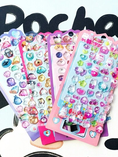 3D Crystal Cartoon Stickers, Cute Gifts For Kids, Scrapbooking Decor, Phone Decoration Stickers, Decorative Stickers Gifts. Home Room Decor, Party Decoration, Birthday Gifts, Various Holiday Gifts, Fashionable Items. DIY. Gifts For Friends Or Partners.