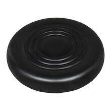 Black Round Rotating Bar Stool With Textured Lines Sturdy Height-Adjustable Seat For Kitchen Island Bar Counter Use - 預設 - 查看 2