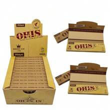 24 包 OHIS 高级 110MM 经典超薄卷烟纸，每包 32 张卷烟纸和 32 个滤嘴；天然木浆慢燃，深受手工卷烟爱好者的喜爱，也是母亲节、父亲节、情人节、圣诞节和其他重要节日的绝佳礼物选择。