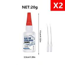 WHILELIFE 眼镜框修复胶 - 修复破损眼镜框 | 速干强力耐用胶水，易于使用 20克眼镜胶 - Eyeglasses Frame Repair Glue - 查看 9