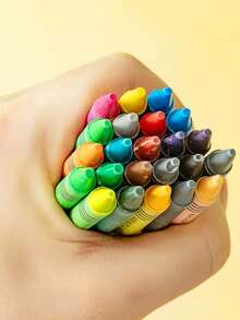 2026卡通无痕蜡笔 8/12/24色艺术油画棒涂鸦绘画文具幼儿园奖品 - 彩色 - 查看 5