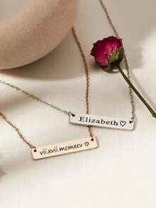 Anpassat namnhalsband; Vänskaps- och alla hjärtans dag-present; Personligt halsband i rostfritt stål; Festpresent; Mode, Höstmode, Casual, Retro, Minimalistisk; Anpassad, Personlig, Unik; Idealisk present; Flickvän, Mamma, Henne, Mor- och farföräldrar; Årsdag, Födelsedag, Vardagskläder, Bal, Mors dag, Alla hjärtans dag, Praktisk och moderiktig, Charmig klänning - Multifärgad - Visa 2